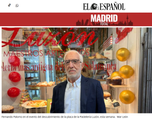 Fernando de Pastelería Luzón homenajeado por su gran trabajo de vida con la pasteleria